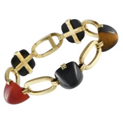 Charles keller & Co Charles Keller & Co Deco Pulsera de oro amarillo de 14 quilates con piedras preciosas