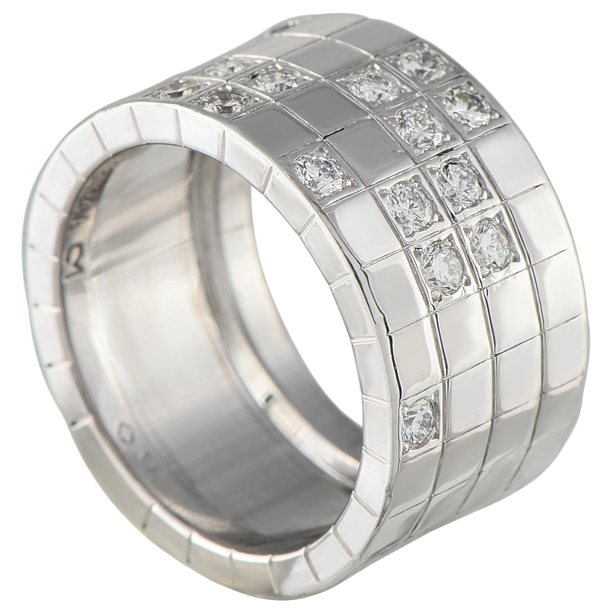 Anello Cartier Lanieres in oro bianco 18 carati con diamante da 0,75 carati