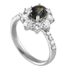 Platinum 1.35ct Diamond and Alexandrite Ring