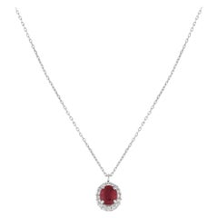 Platinum 0.10ct Diamond and Sapphire Necklace