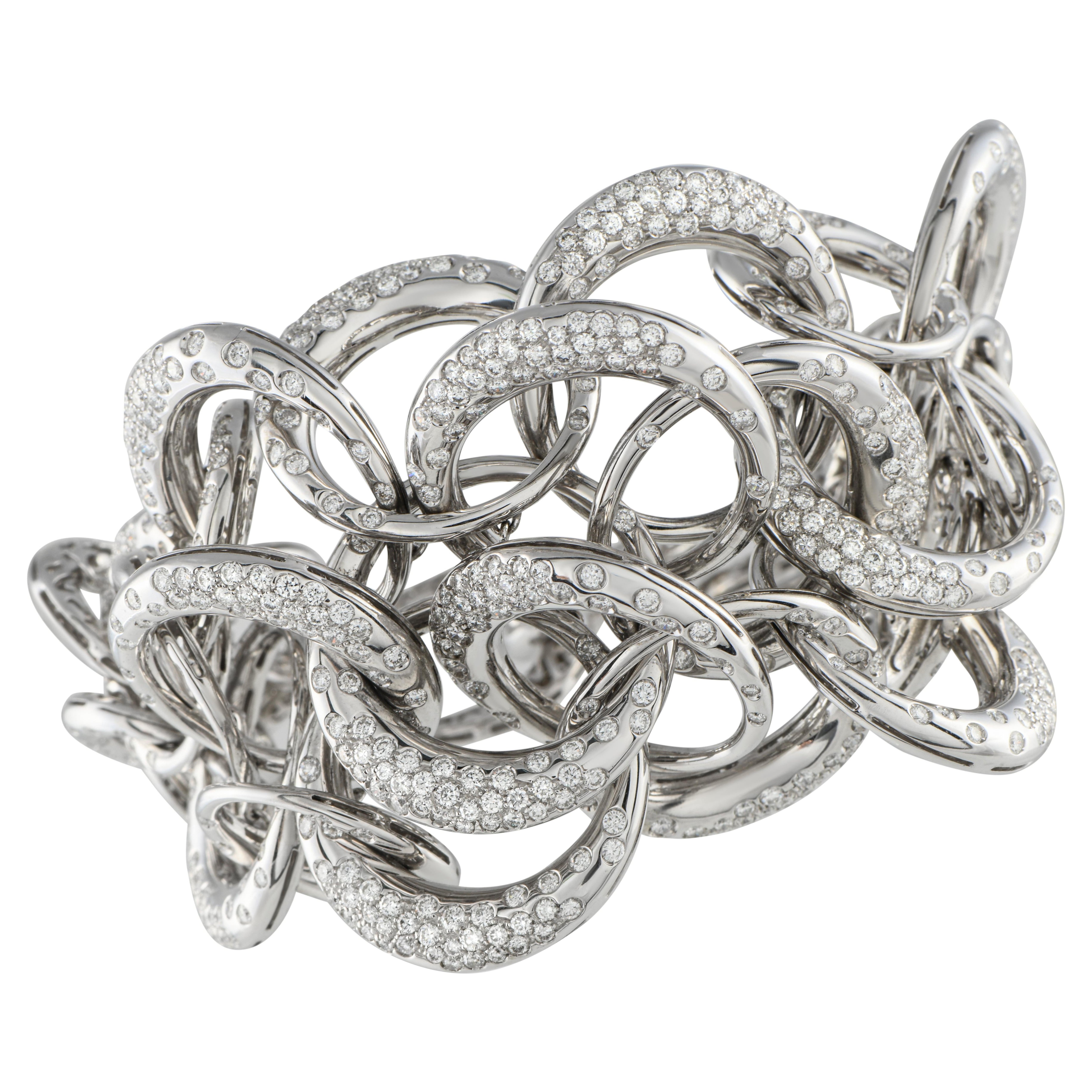 de GRISOGONO Allegra Bracciale in oro bianco 18 carati con 34,0ct di diamanti