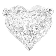 GIA-zertifizierter 7-Karat-Diamant-Verlobungsring mit Herzschliff in Platin TYP IIA