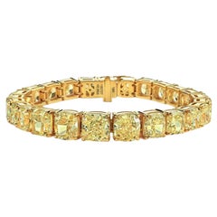 LEGACY 55 Carat  Fancy Yellow Cushion Cut natural diamonds