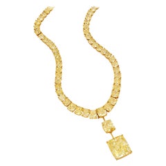 LEGACY Collier 90 CARAT Fancy Yellow Diamond Collection High Jewelry GIA