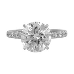 Alexander Beverly Hills GIA 4.25ct G VS1 3EX Round Diamond Engagement Ring 18k