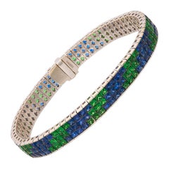 Gorgeous Estate Sapphire & Tsavorite Bracelet