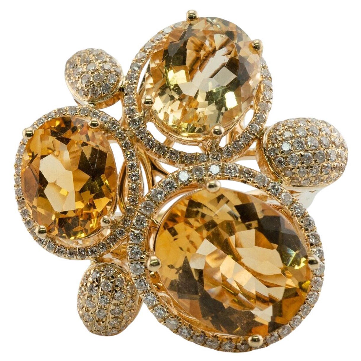Bague Levian diamant Citrine or 14K Cocktail