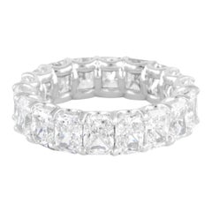 Alexander Beverly Hills 7.32ct D/E VVS Radiant Diamond Eternity Band 18k 6.25