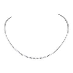 Alexander Beverly Hills 6.44ct D-F Diamond Tennis Necklace 18k White Gold 16.5in