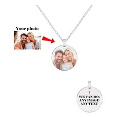Personalisierte Ihr Foto Anhänger in 925 Silber - Custom Family Portrait Halskette