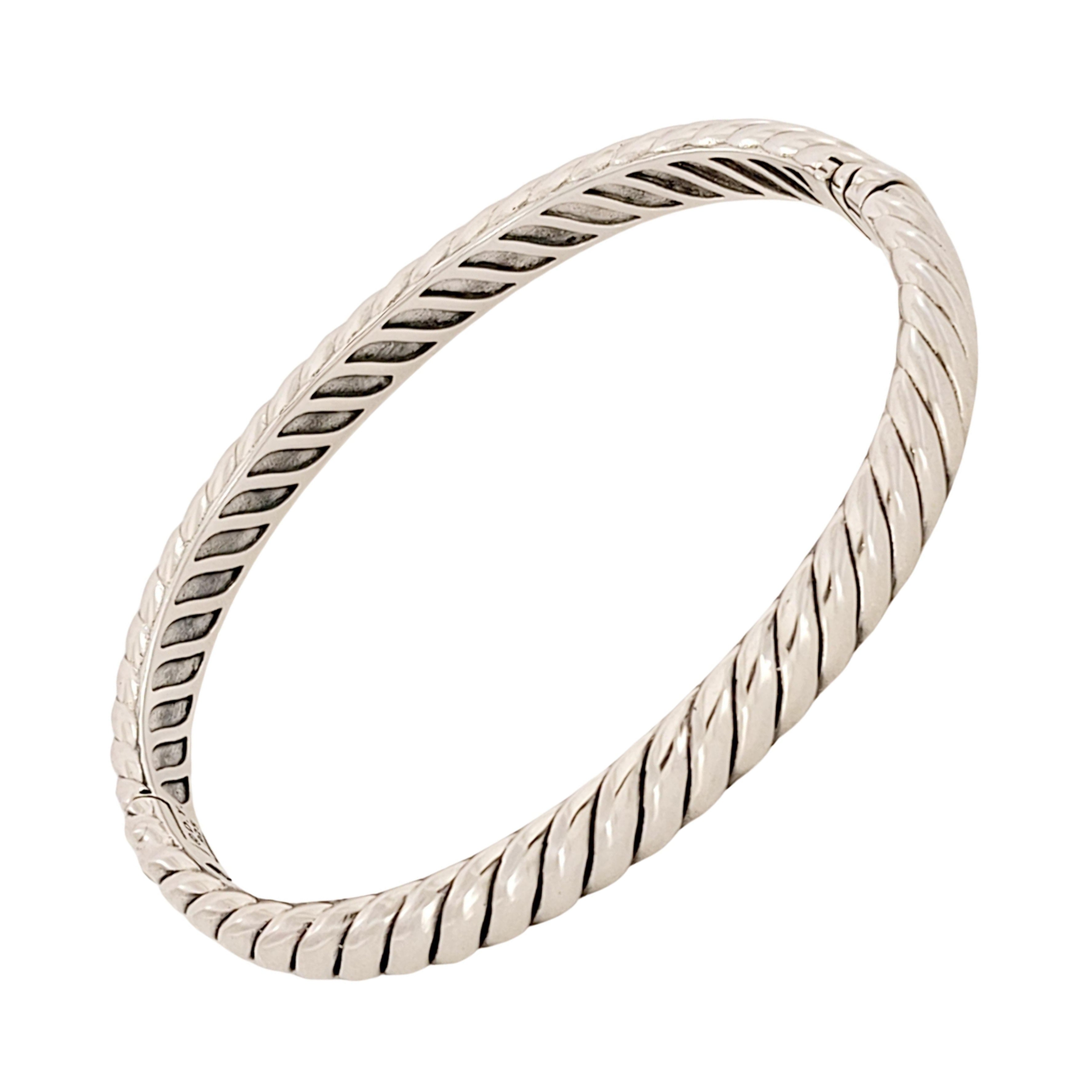 Sculpted Cable Bracelet, Size Medium For Sale