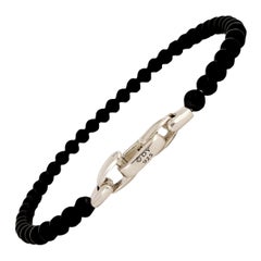 Men's David Yurman Spiritual Beads Bracelet in Sterling Silver with Black Onyx