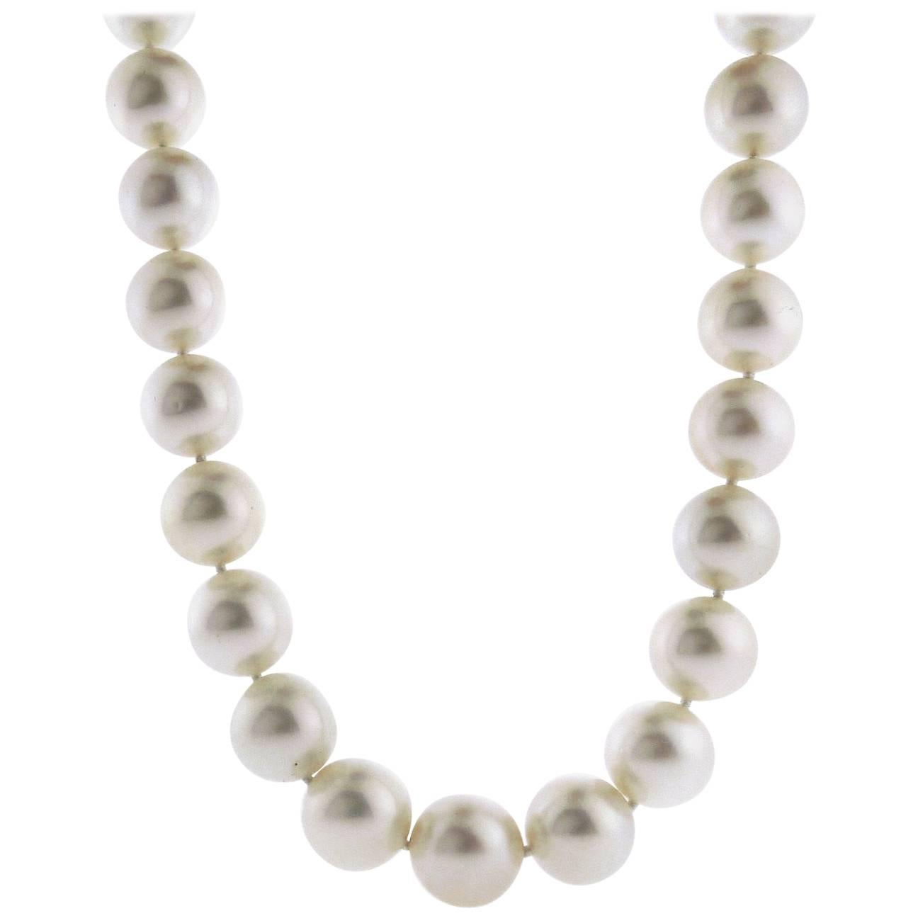 Rare Opera Length White South Sea Pearls of Nearly Uniform Size For Sale