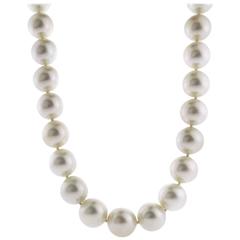 Rare Opera Length White South Sea Pearls of Nearly Uniform Size