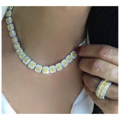 Catena da tennis con diamanti gialli intensi e fantasia da 50 carati OUR LEGACY  Diamanti naturali