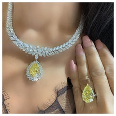 LEGACY 50  carat GIA Certified 12 Fancy Yellow Pear  D–F colour High Jewelry