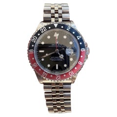 1990 Rolex GMT-Master II COKE 40mm Black Red Stainless JUBILEE 16710