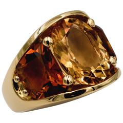 Seaman Schepps 485 Park Avenue Collection Citrine Gold Ring 3