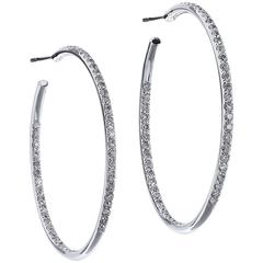 1.64 Carat Inside-Out Hoop Earrings