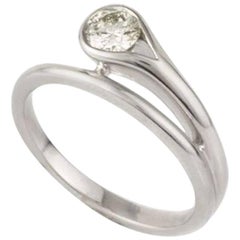 Diamond Twist Band Engagement Ring 0.43 Carat