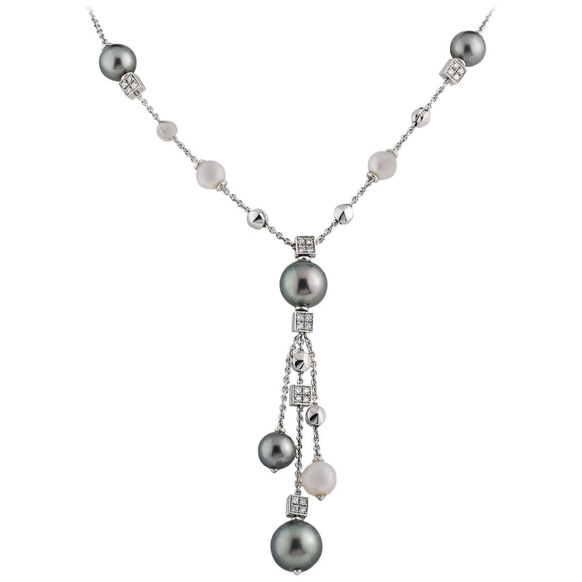 Bulgari Lucea Diamond and Pearl Necklace