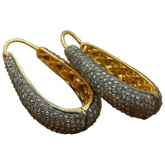 Natürlicher Pave-Diamant-Tropfen-Ohrring 925 Silber Diamant-Ohrring-Set.