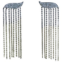 Orecchino con diamante e nappina Orecchino lampadario in argento 925 Orecchino da donna Regalo di moda.