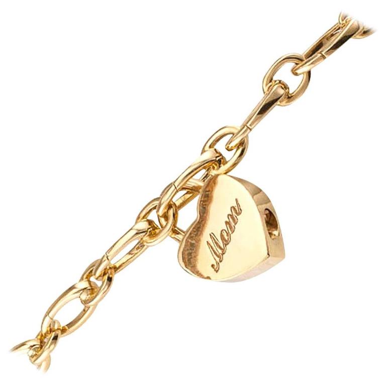 Tiffany and Co. Gold Mom Charm Bracelet at 1stDibs | gold mom bracelet, tiffany  mom bracelet, tiffany gold charm bracelet