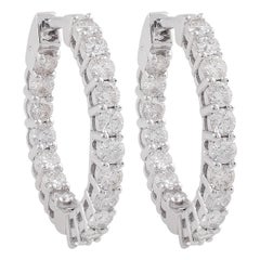 1,30 Karat SI Reinheit HI Farbe Diamant-Ohrringe 18 Karat Weißgold Schmuck