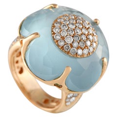 Anello Pasquale Bruni in oro rosa 18 carati con diamante e topazio da 1,28 carati