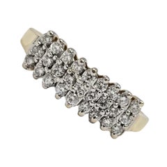 Anello vintage con cluster di diamanti da 0,30tcw in oro 20K