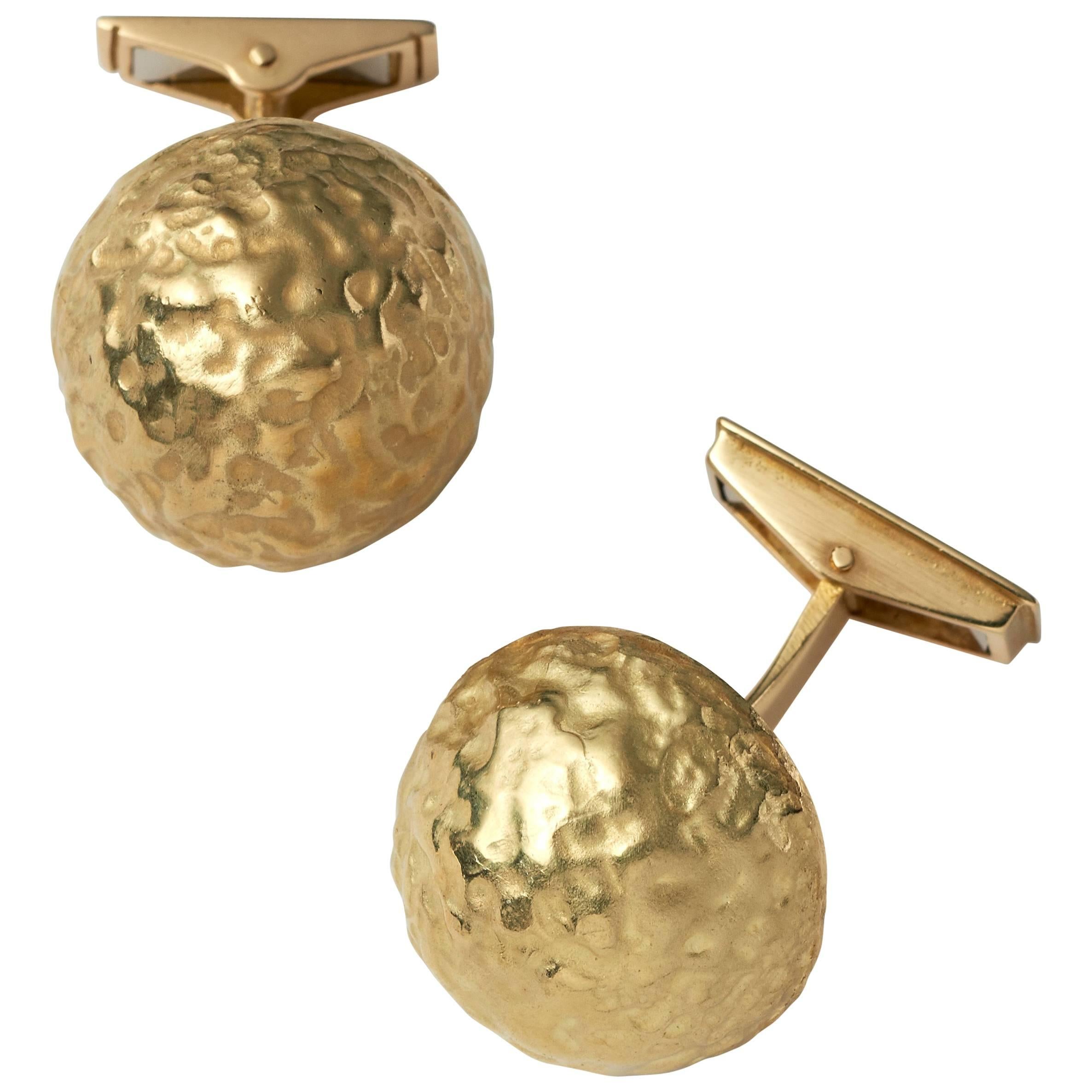 Grima Yellow Gold Nugget Cufflinks, 2011 For Sale