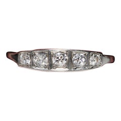 Vintage Circa 1970s 18k Gold Natural Diamond Decorated Ring