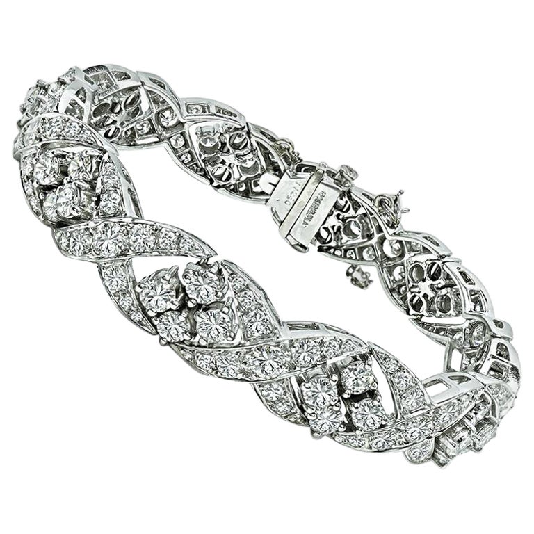 Pulsera de platino con diamantes de 12,00 ct