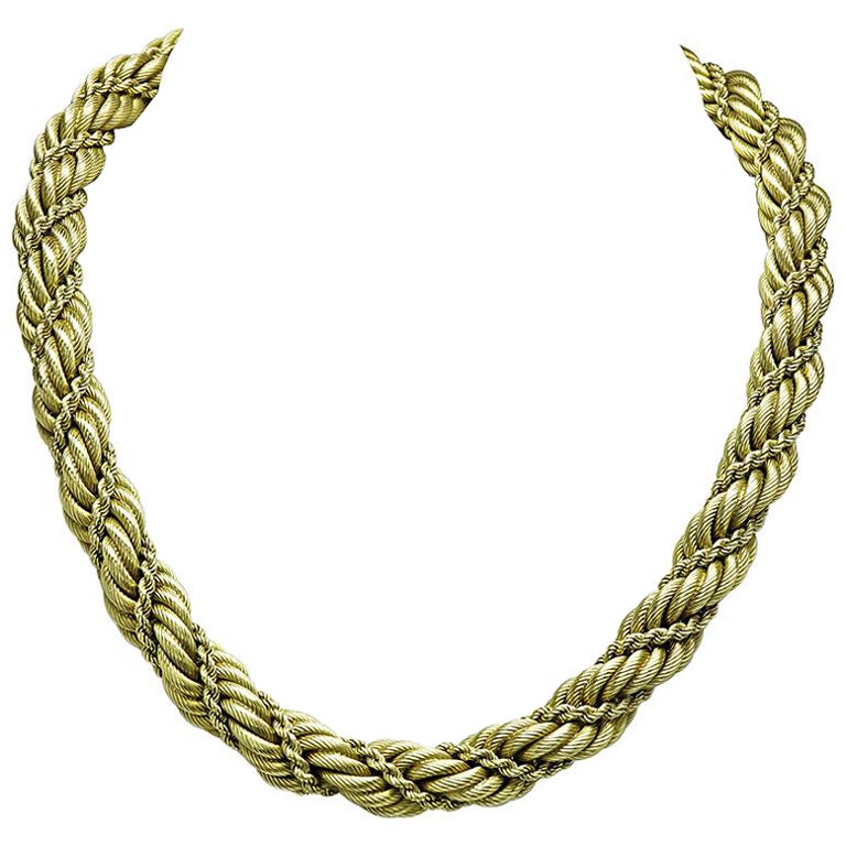 Collana in corda d'oro Tiffany & Co. in vendita
