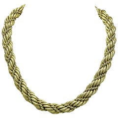 Tiffany & Co Gold Rope Necklace
