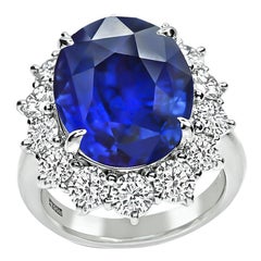 15.05ct Ceylon Sapphire 2.43ct Diamond Engagement Ring