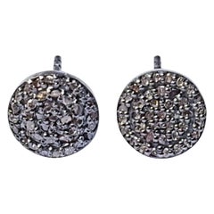 Pave Diamond Round Tops 925 Silver Stud Earring Diamond Jewelry Valentines Gift.