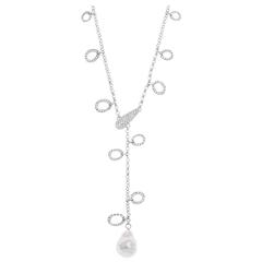 Baroque Pearl and 1.80 Carat Diamond Necklace 2