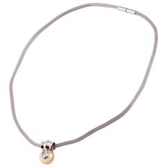 Diamond yellow and white gold Necklace 10