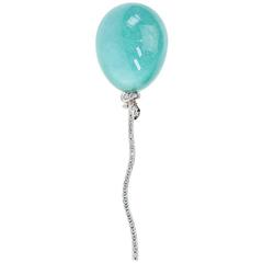 Vhernier Palloncini Chrysoprase Quartz Mother-of-Pearl Diamond Brooch