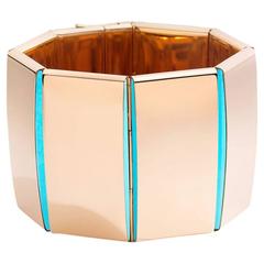 Vhernier Bridge Turquoise Rose Gold Bracelet 3
