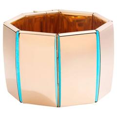 Vhernier Bridge Rose Gold and Turquoise Bracelet