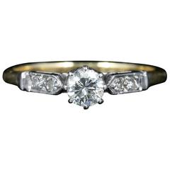 Antique Edwardian Diamond Solitaire, circa 1915 Engagement Ring