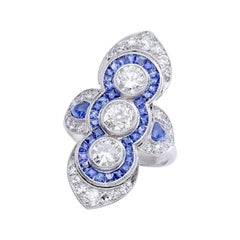 Diamond Calibrated Sapphire Ring