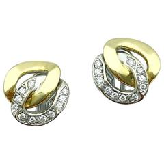 Bulgari Diamond Gold Earclips 9