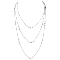 Long Princess Diamond by the Yard Diamond Gold Chain Necklace 3
