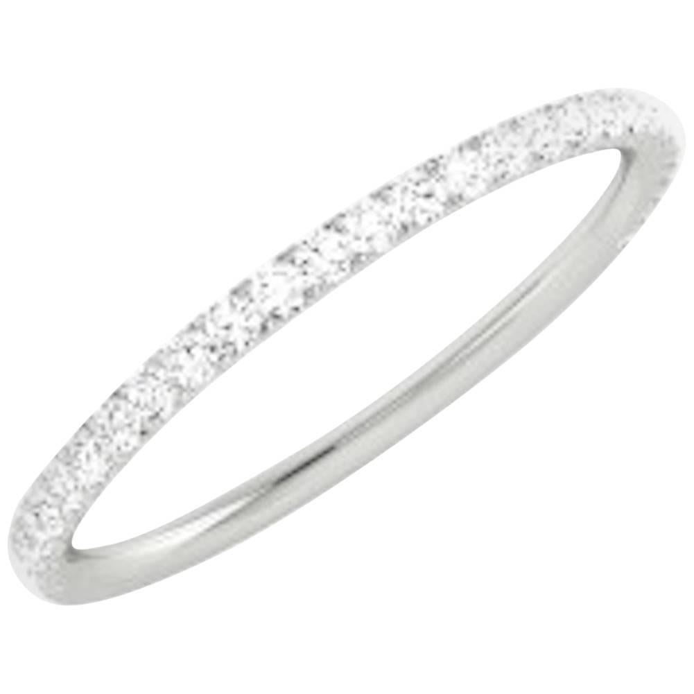 Contemporary Diamond and White Gold Wedding Ring