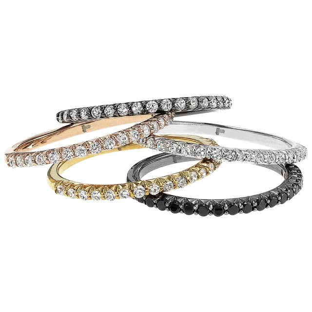 Stackable Diamond Ring Set at 1stDibs