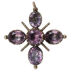 Georgian Amethyst Cross Pendant